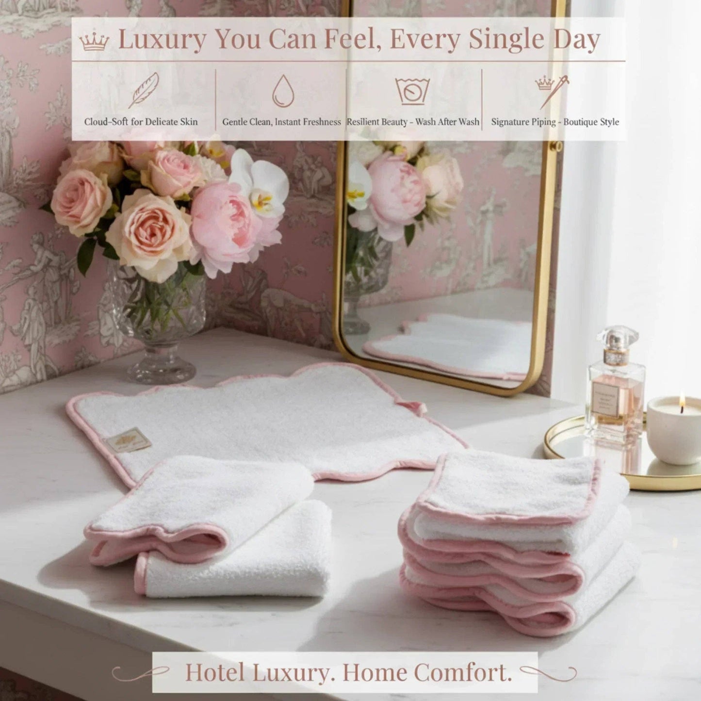 Bath Towels – Fluffy, Ultra Soft & Highly Absorbent (4 pieces)