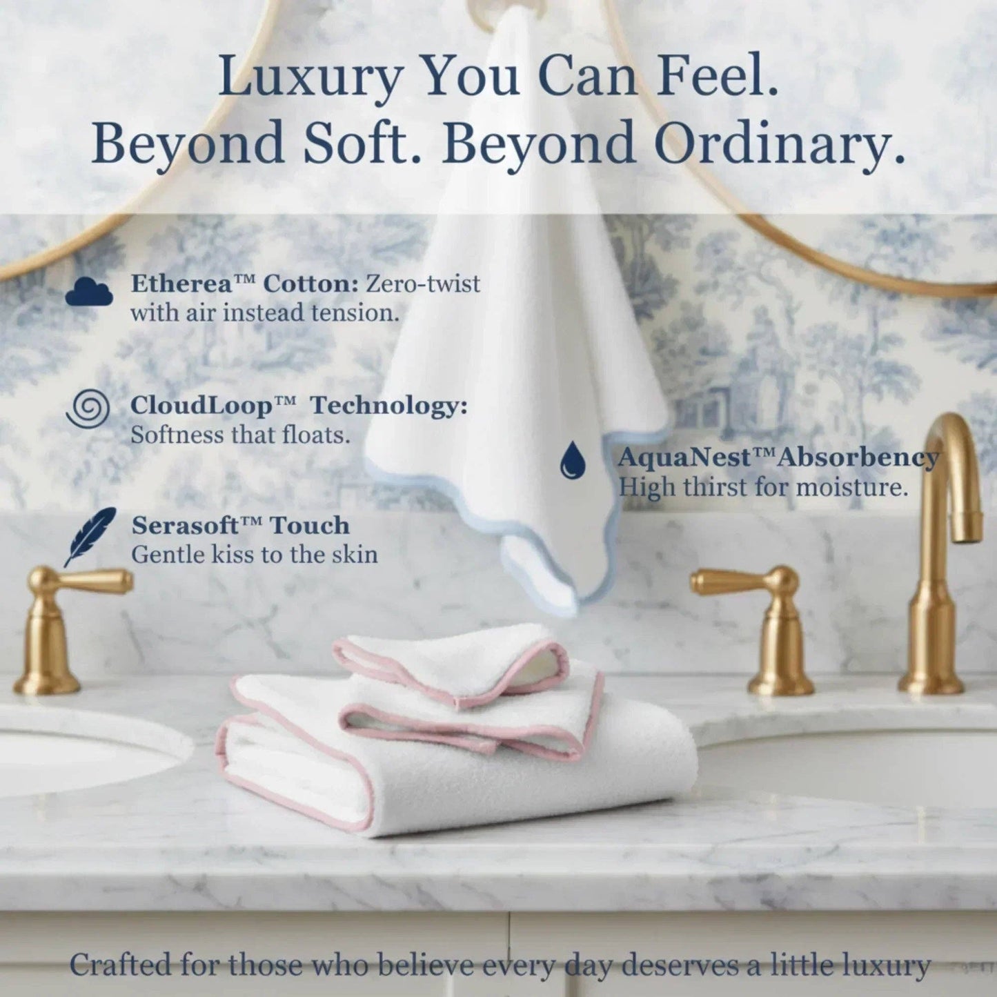Bath Towels – Fluffy, Ultra Soft & Highly Absorbent (4 pieces)