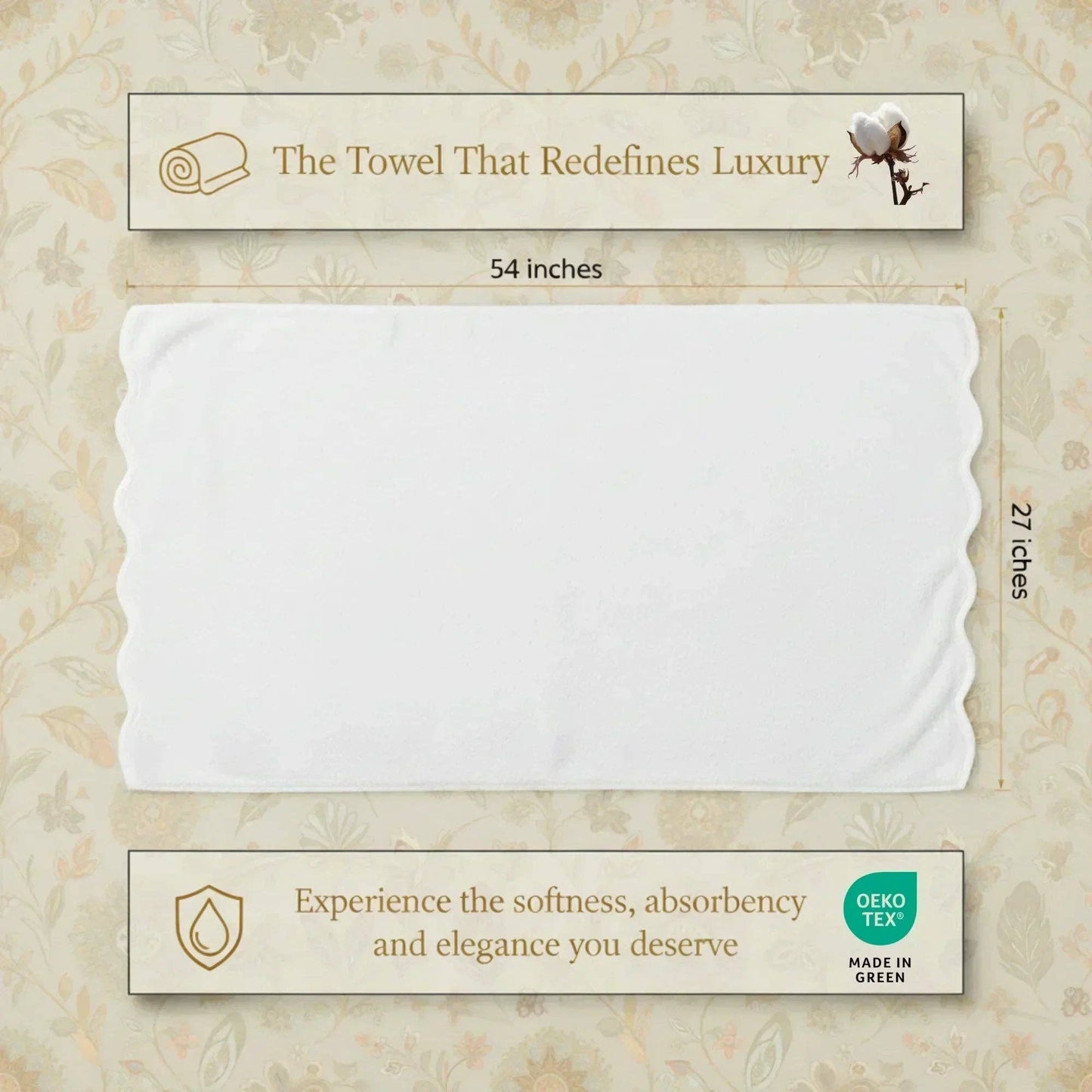Bath Towels – Fluffy, Ultra Soft & Highly Absorbent (4 pieces)