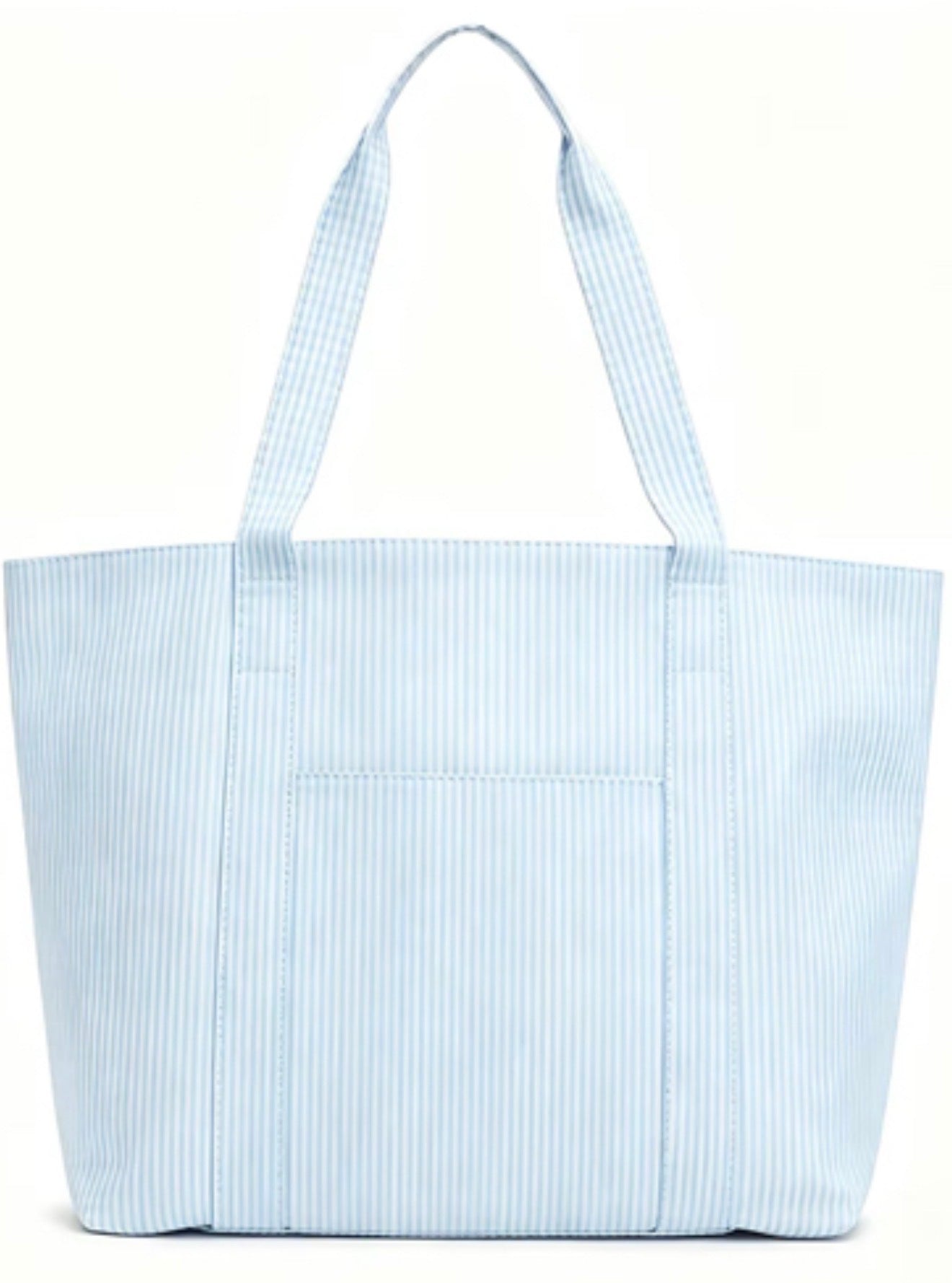 Blue Stripe Oversized Tote Bag | Lightweight Women's Shoulder Tote