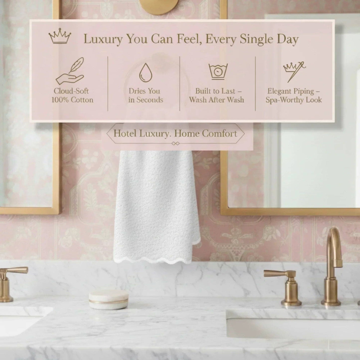 Bath Towels – Fluffy, Ultra Soft & Highly Absorbent (4 pieces)