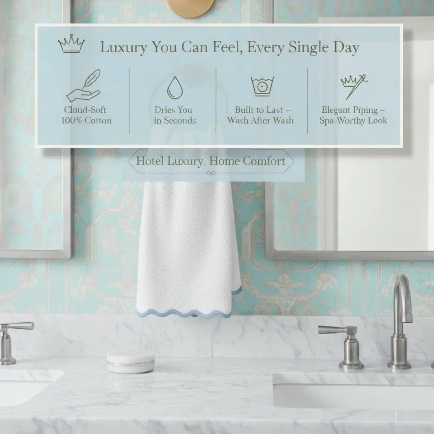 Bath Towels – Fluffy, Ultra Soft & Highly Absorbent (4 pieces)